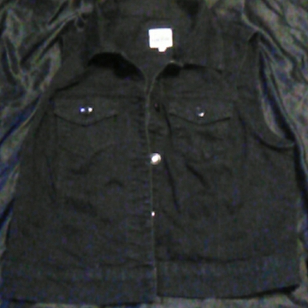 Black jean vest